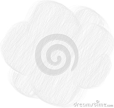 Pencil style Rough sketch of a cute cloud type frame Vector Illustration