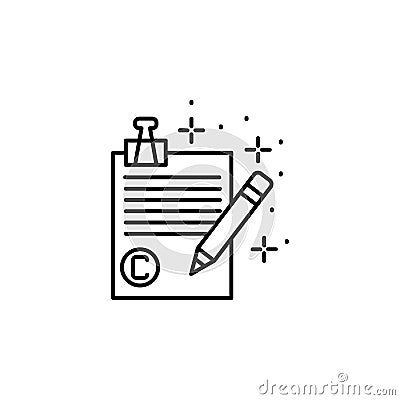 Pencil text copywriting icon. Element of copywriting icon Stock Photo