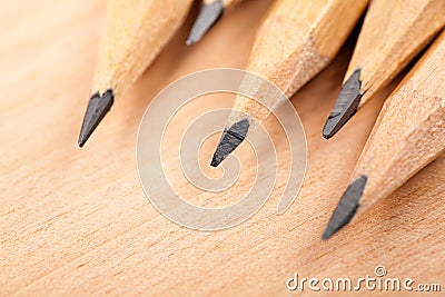 Pencil tips macro Stock Photo