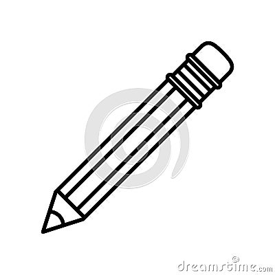 Pencil tool line style icon Vector Illustration