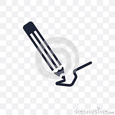 Pencil transparent icon. Pencil symbol design from Education col Vector Illustration