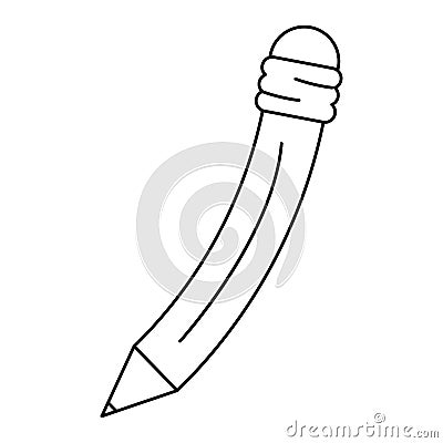 Pencil utensil write icon thin line Vector Illustration