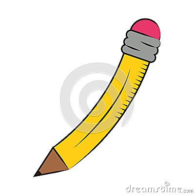 Pencil utensil write icon Vector Illustration