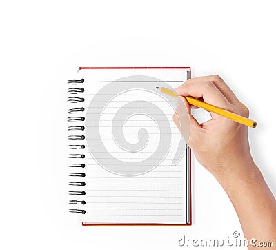 Pencil writting something Stock Photo