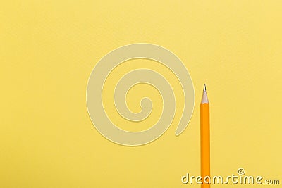 Pencil on a yellow background. concept Stock Photo