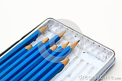 pencils collection isolated over Stock Photo