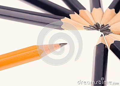 pencils isolated on the white background Stock Photo