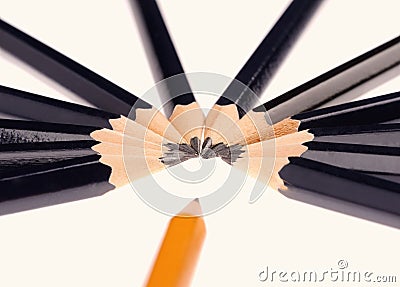 pencils isolated on the white background Stock Photo