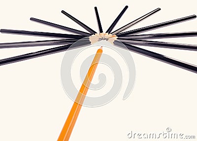 pencils isolated on the white background Stock Photo