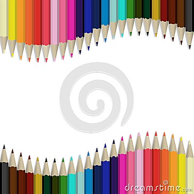 Pencils multicolored abstract background Cartoon Illustration