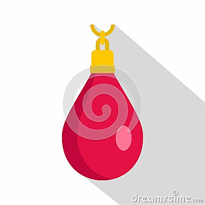 Pendant with magenta gemstone icon, flat style Vector Illustration