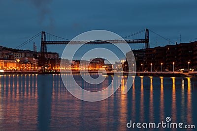 Pending bridge in Portugalete Stock Photo