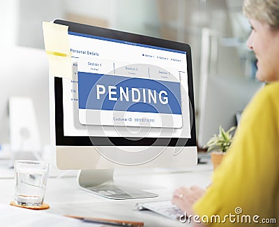 Pending Entry Waiting Approved Reject Concept Stock Photo