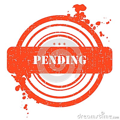 Pending Stamp Stock Photo