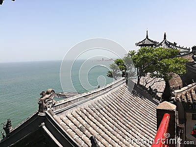 Penglai pavilion of China Stock Photo