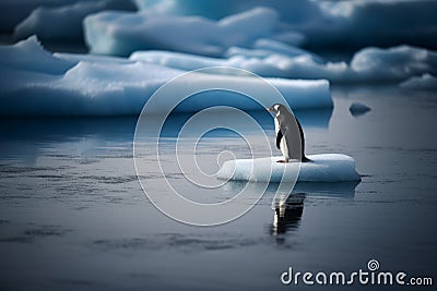Penguin background. Generate Ai Stock Photo