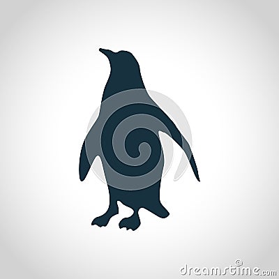 Penguin black silhouette Vector Illustration