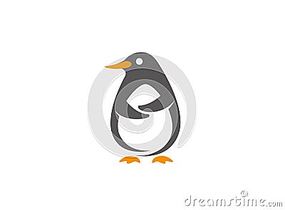 Penguin cute animal for logo design Cartoon Illustration