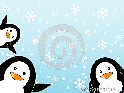 Penguin family Stock Photo