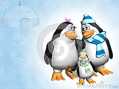 Penguin Family Stock Photo