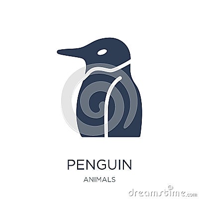 Penguin icon. Trendy flat vector Penguin icon on white background from animals collection Vector Illustration