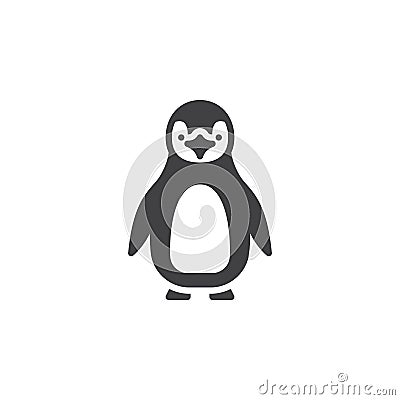 Penguin icon vector, filled flat sign Vector Illustration