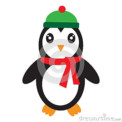 Penguin illustration special icon on Christmas day Cartoon Illustration