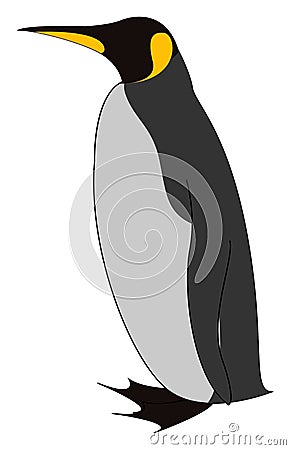 Penguin king, illustration, vector Vector Illustration