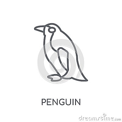 Penguin linear icon. Modern outline Penguin logo concept on whit Vector Illustration