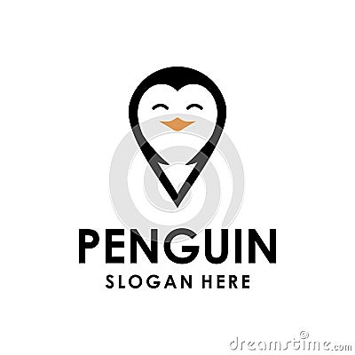 Penguin logo design vector template Vector Illustration