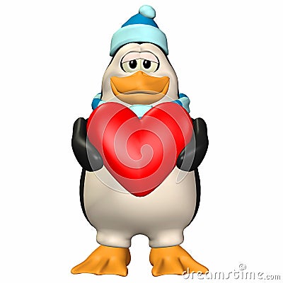 Penguin in Love Stock Photo