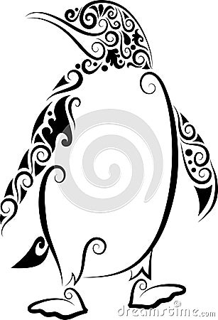 Penguin ornament Vector Illustration