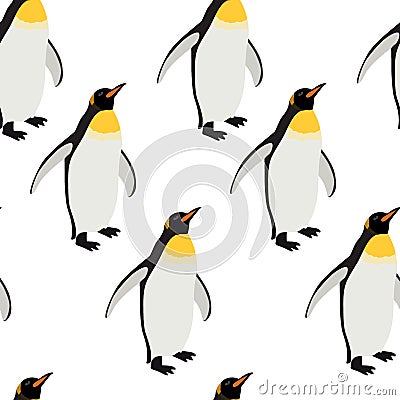 1500 penguin, seamless pattern with penguin images, ornament for wallpaper and fabric, wrapper, scrapbooking paper, background for Vector Illustration