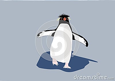 A penguin standing. Vector Illustration