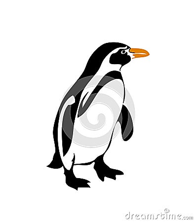 Penguin vector silhouette Vector Illustration