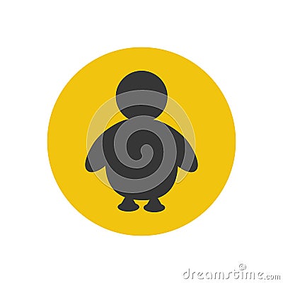 Penguine silhouette icon Vector Illustration