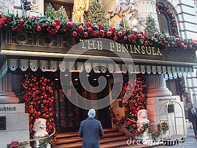 The Peninsula hotel Editorial Stock Photo