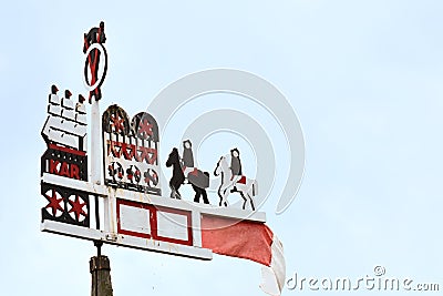 Pennant of the fishermen of the curonian spit Stock Photo