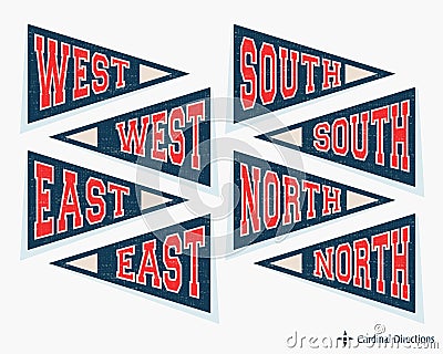 Pennant template set Vector Illustration