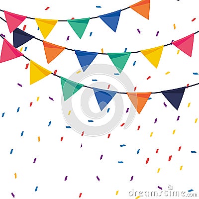 Pennants and streamers Vector Illustration