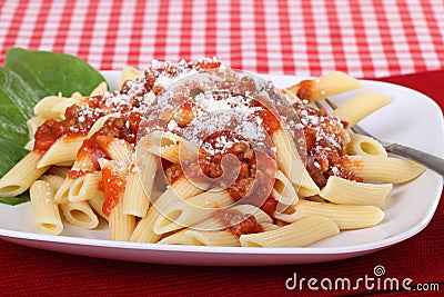 Penne Pasta Meal Stock Photo