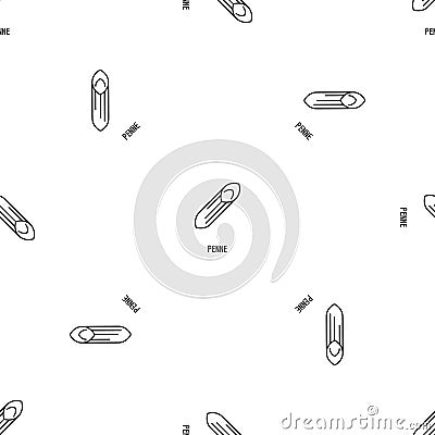 Penne pasta pattern seamless vector Vector Illustration