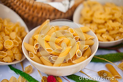 Penne pasta Stock Photo