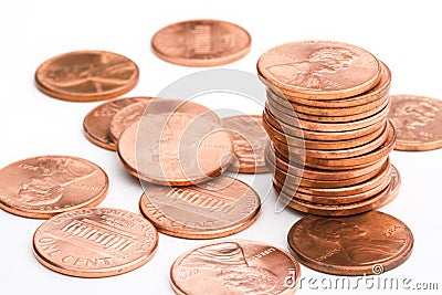 Pennies Stock Photo