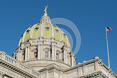 Pennsylvania Capitol Dome Stock Photo