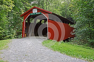 Pennsylvania Covered Bridge Stock Photo