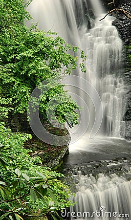 Pennsylvania Forest Waterfall - Delaware Water Gap Stock Photo