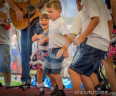 Folk dancing at the Kutztown Folk Festival Editorial Stock Photo