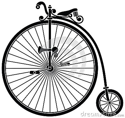 Penny Farthing Bicycle Vector Illustration