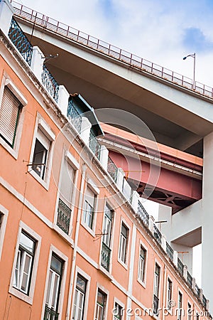 Penrose triangle in Lisbon Stock Photo